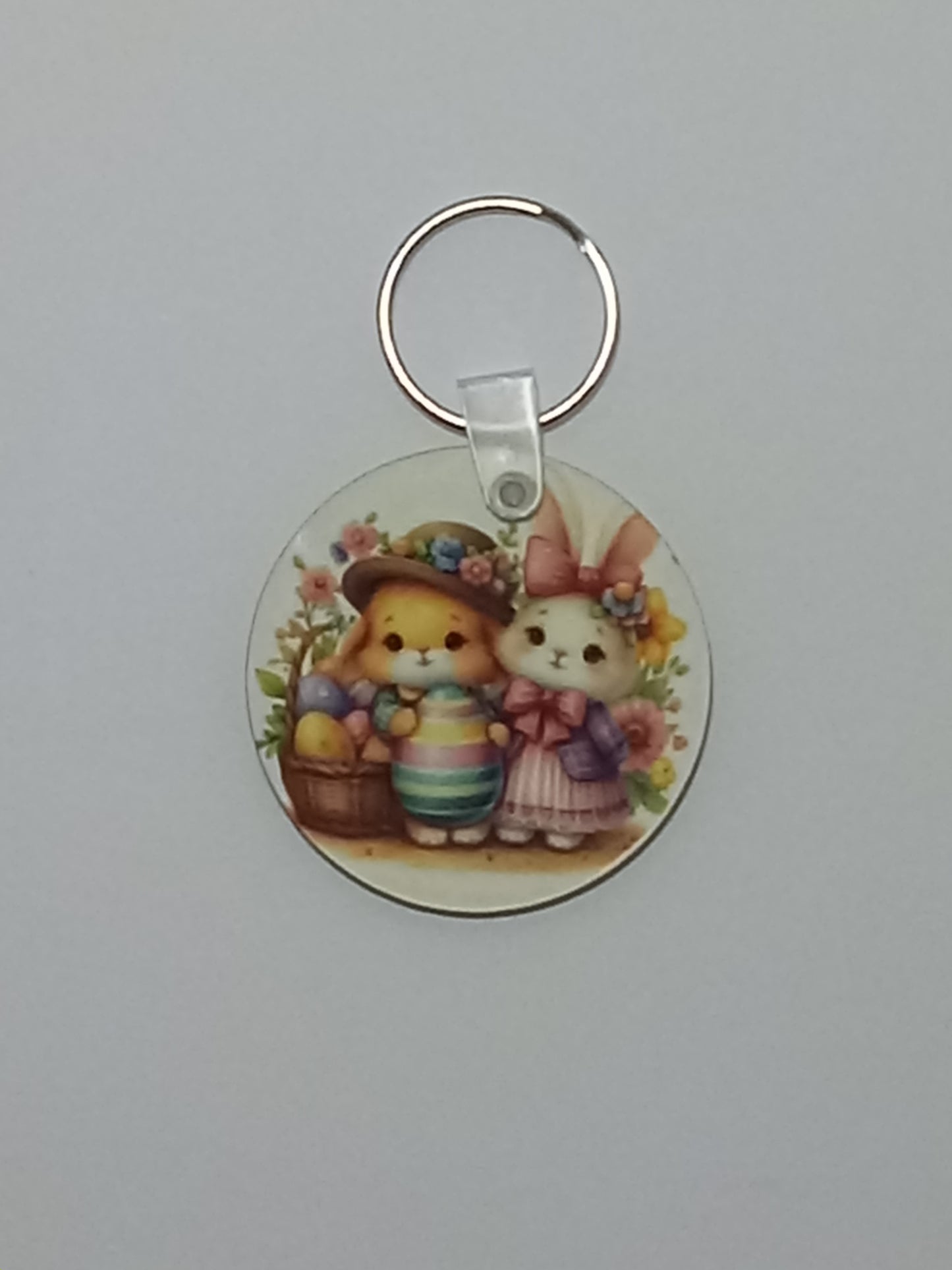 Easter Bunny Couple Keychain