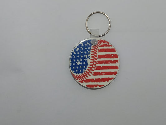 Baseball Flag Keychain