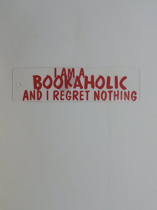 I am a bookaholic and i regret nothing (red)